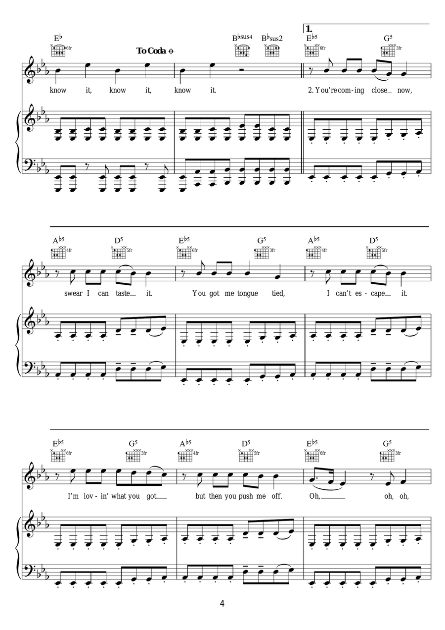 Don't Stop Don't Stop Piano, Vocal, Guitar scores gallery preview page 4