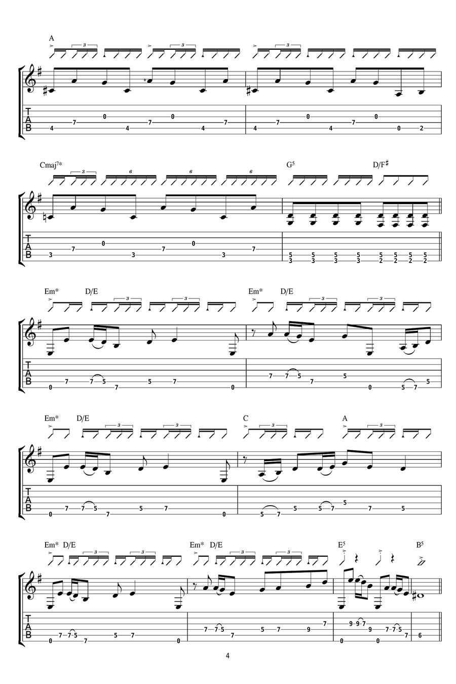 FRAM FRAM Acoustic Guitar scores gallery preview page 4