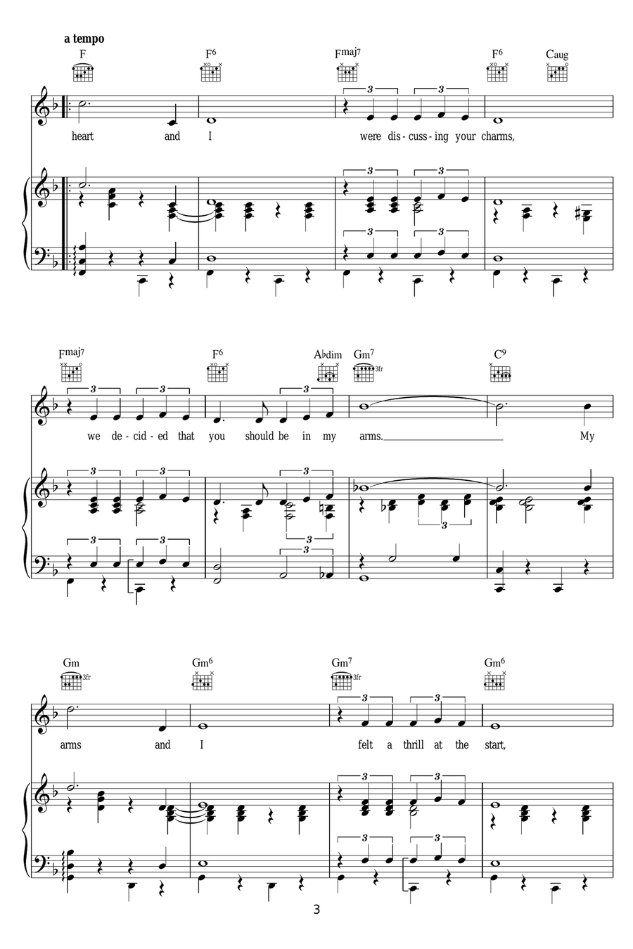 My Heart And I My Heart And I Piano, Vocal, Guitar scores gallery preview page 3