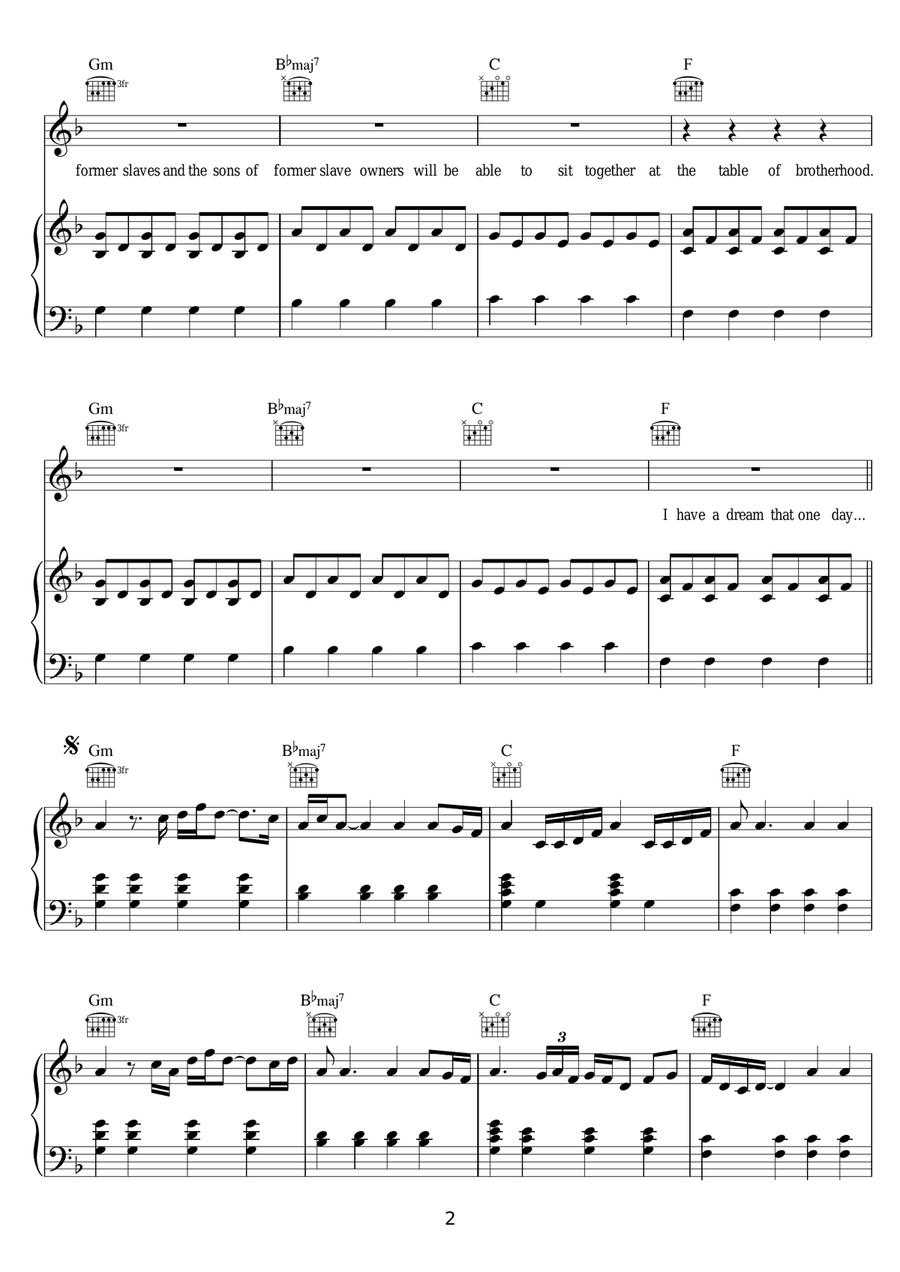One Day (Vandaag) One Day (Vandaag) Piano, Vocal, Guitar scores gallery preview page 2