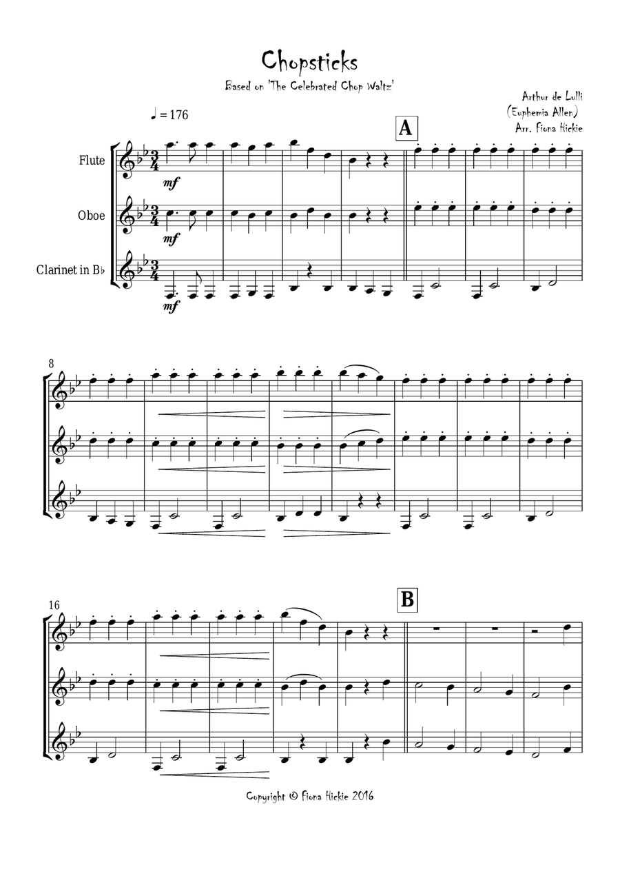 Chopsticks Chopsticks Woodwind Trio scores gallery preview page 2
