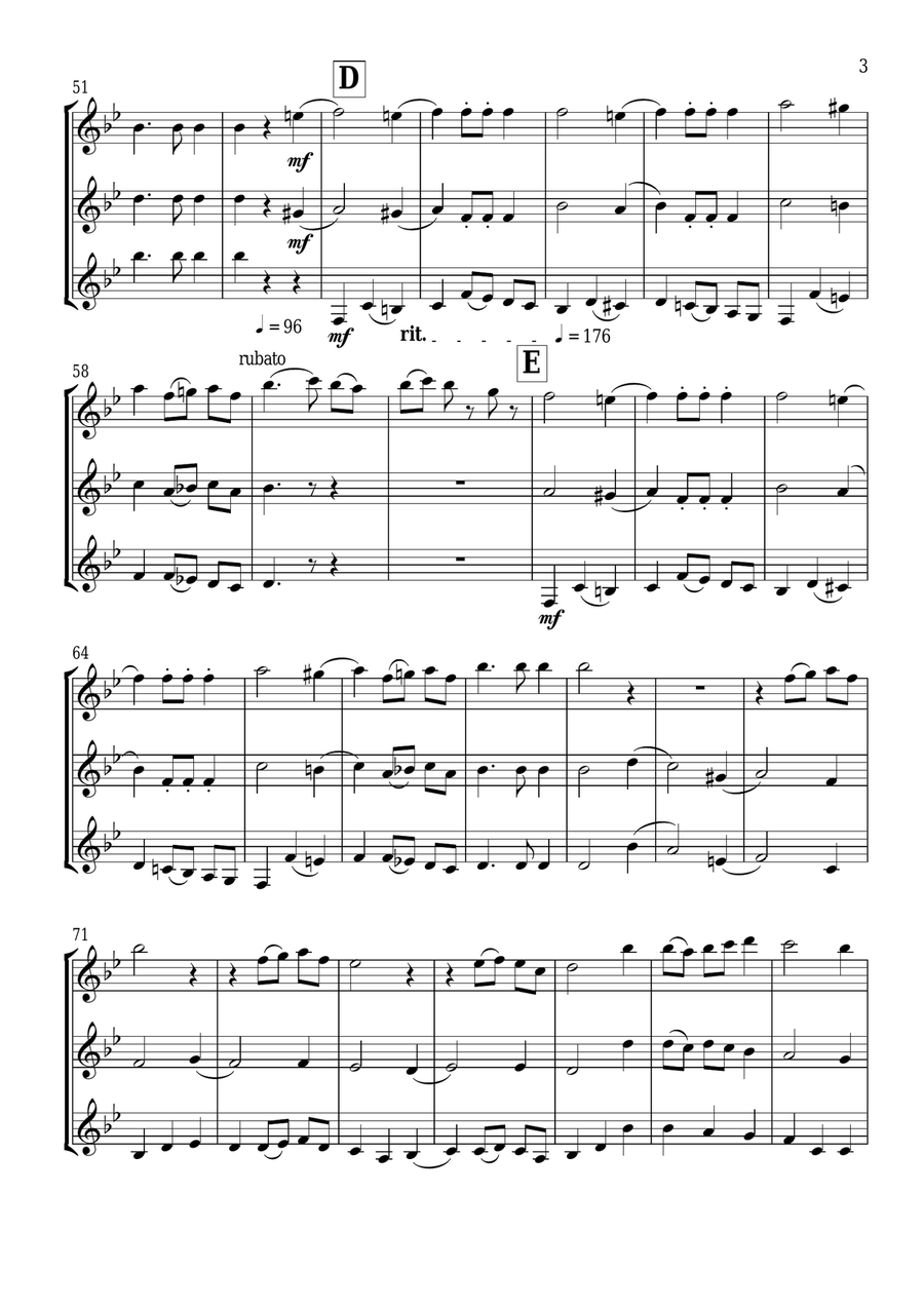 Chopsticks Chopsticks Woodwind Trio scores gallery preview page 4
