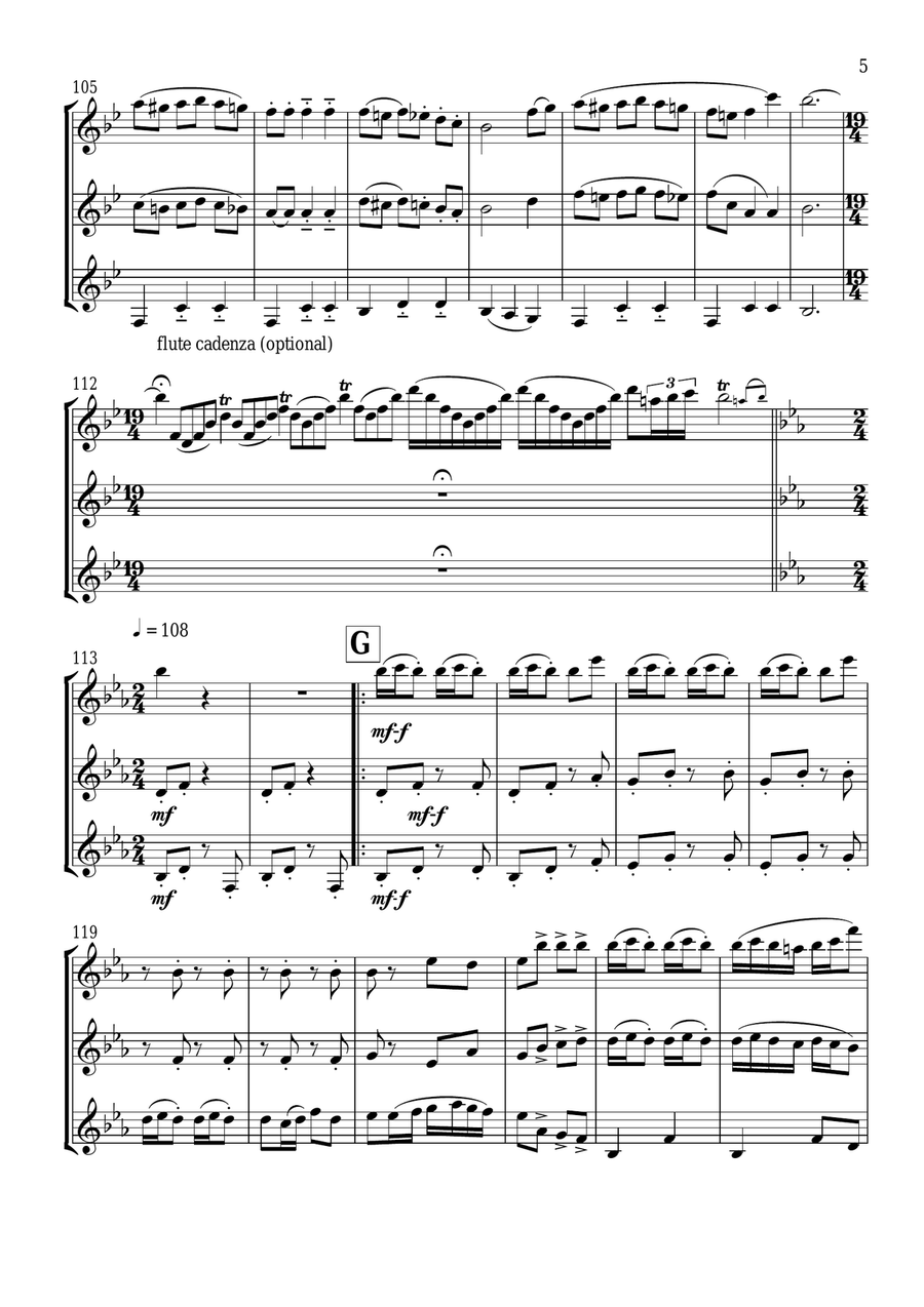 Chopsticks Chopsticks Woodwind Trio scores gallery preview page 6