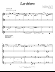 Debussy - Clair de Lune, for Piano Duet