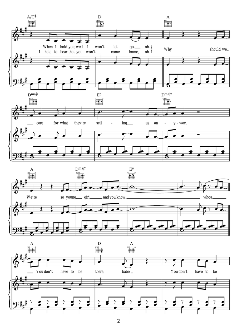 Listen To The Man Listen To The Man Piano, Vocal, Guitar scores gallery preview page 2