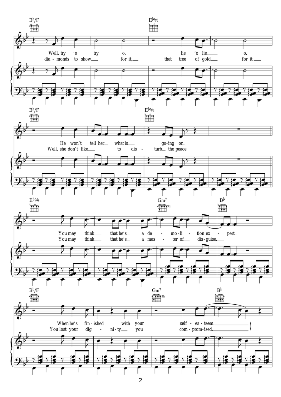 Breakaway Breakaway Piano, Vocal, Guitar scores gallery preview page 2