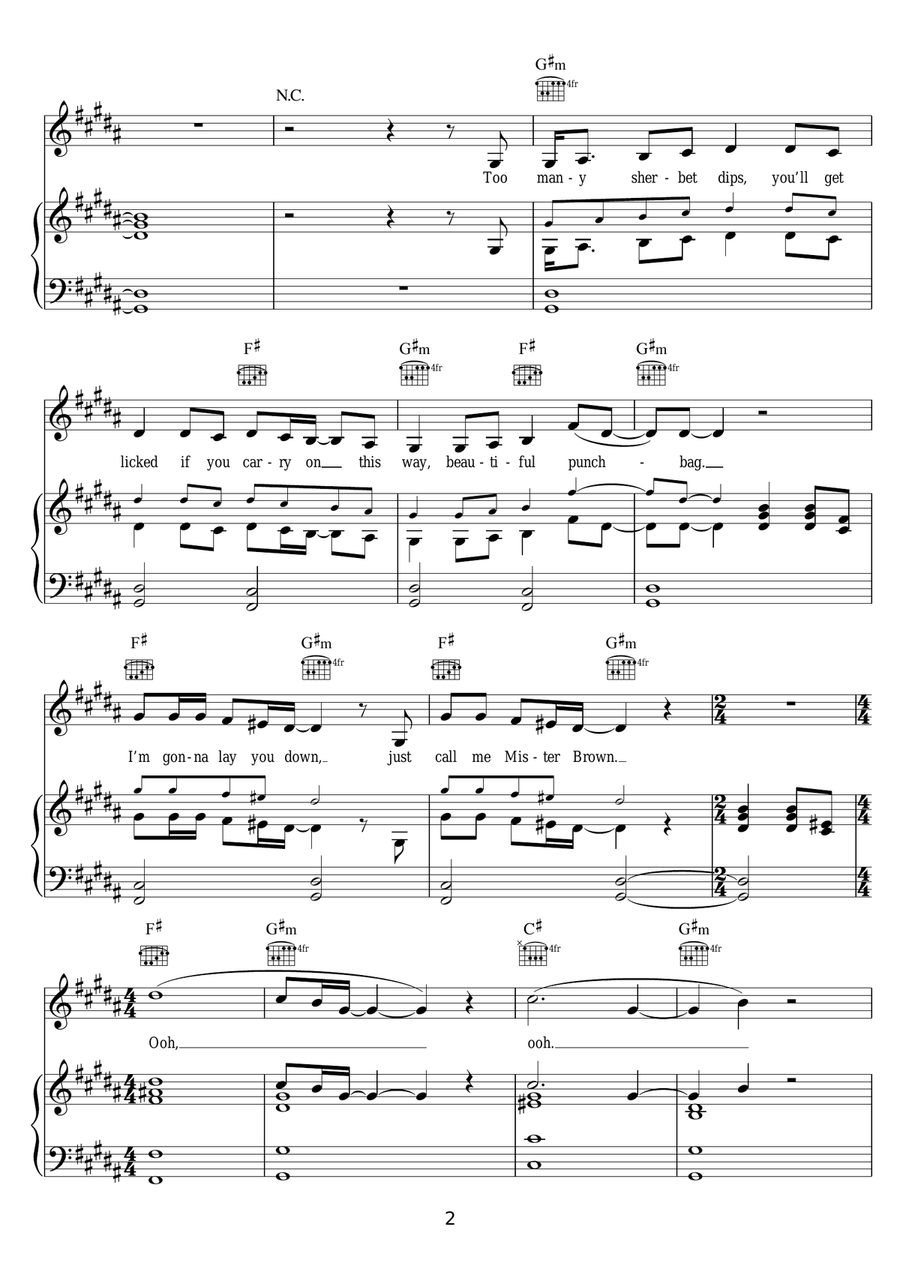 Spectacular Rival Spectacular Rival Piano, Vocal, Guitar scores gallery preview page 2