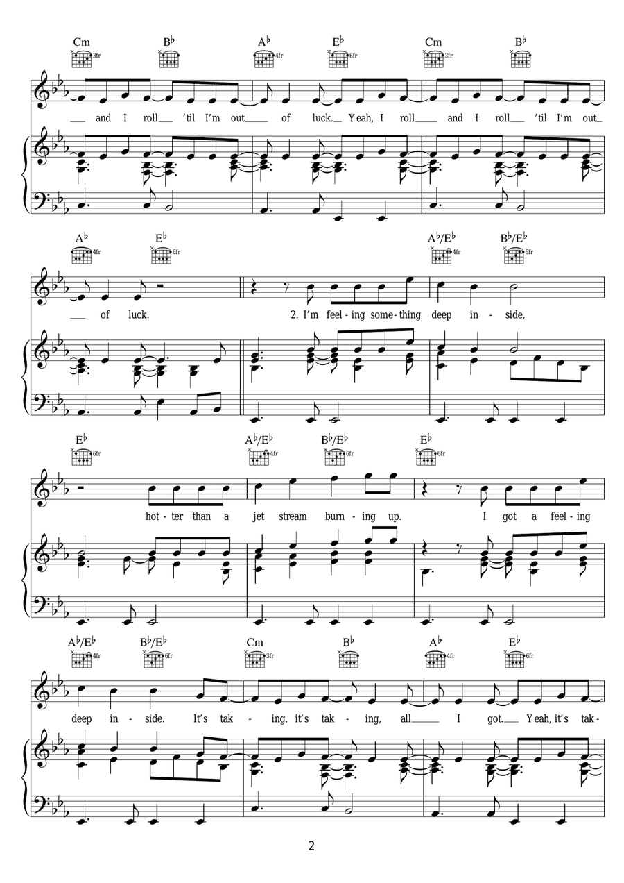 Fireproof Fireproof Piano, Vocal, Guitar scores gallery preview page 2