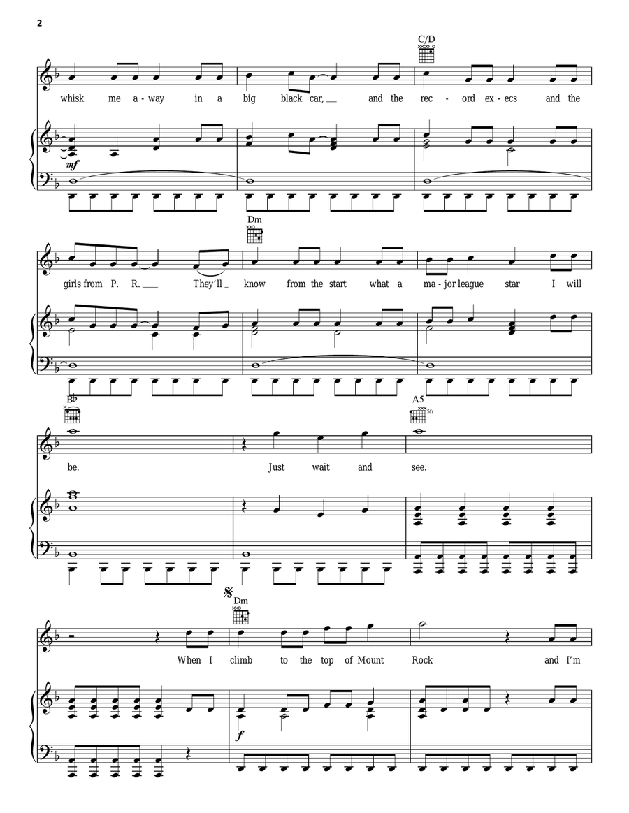 When I Climb To The Top Of Mount Rock (from School of Rock: The Musical) Piano, Vocal, Guitar scores gallery preview page 2