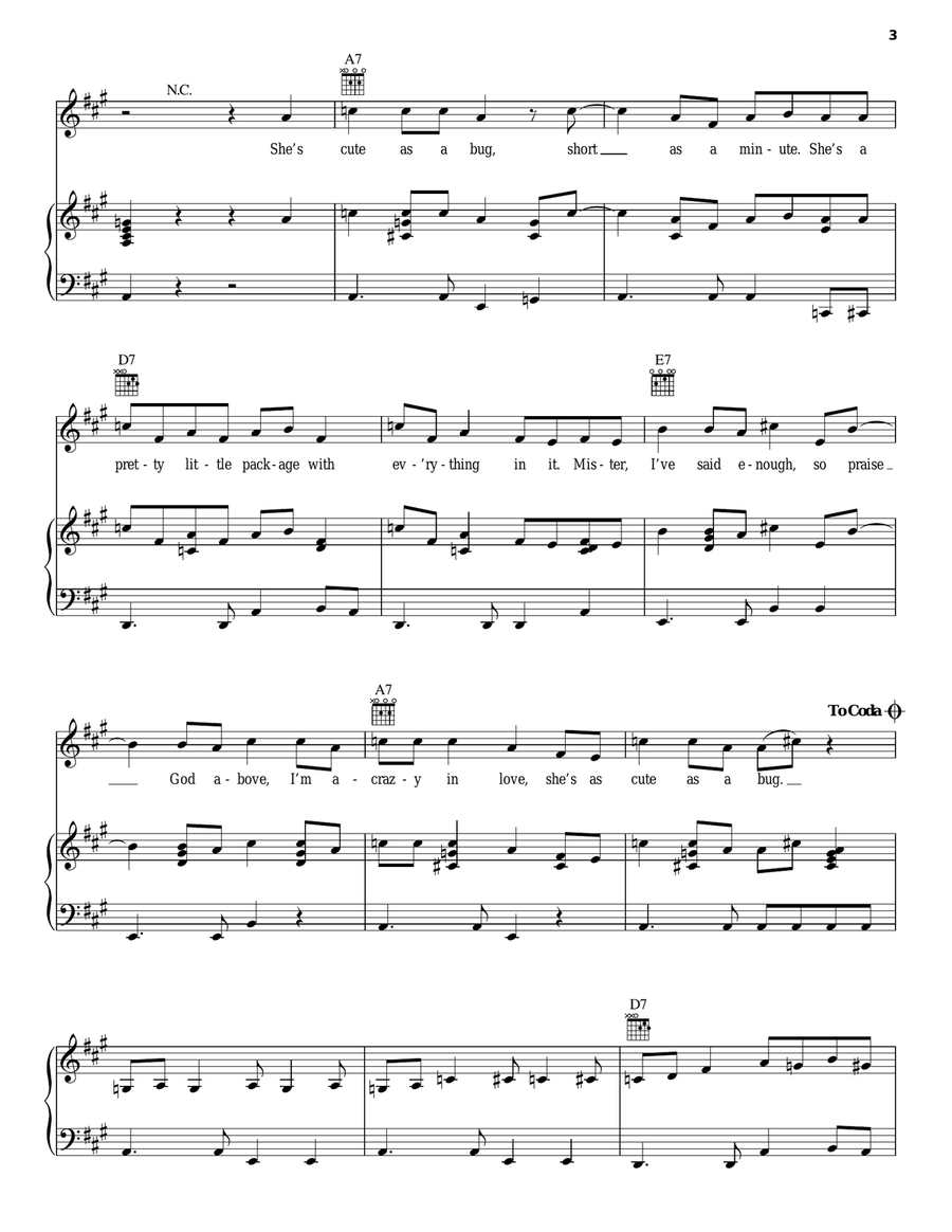 Cute As A Bug Cute As A Bug Piano, Vocal, Guitar scores gallery preview page 3