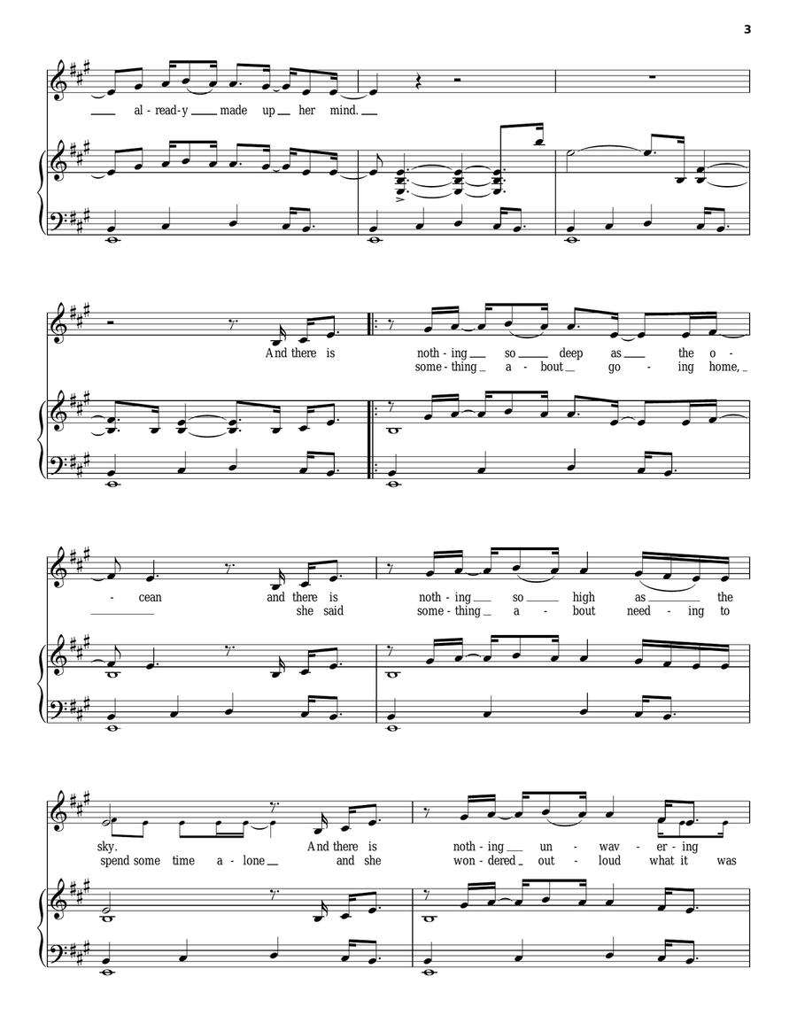 She's Already Made Up Her Mind Piano, Vocal, Guitar scores gallery preview page 3