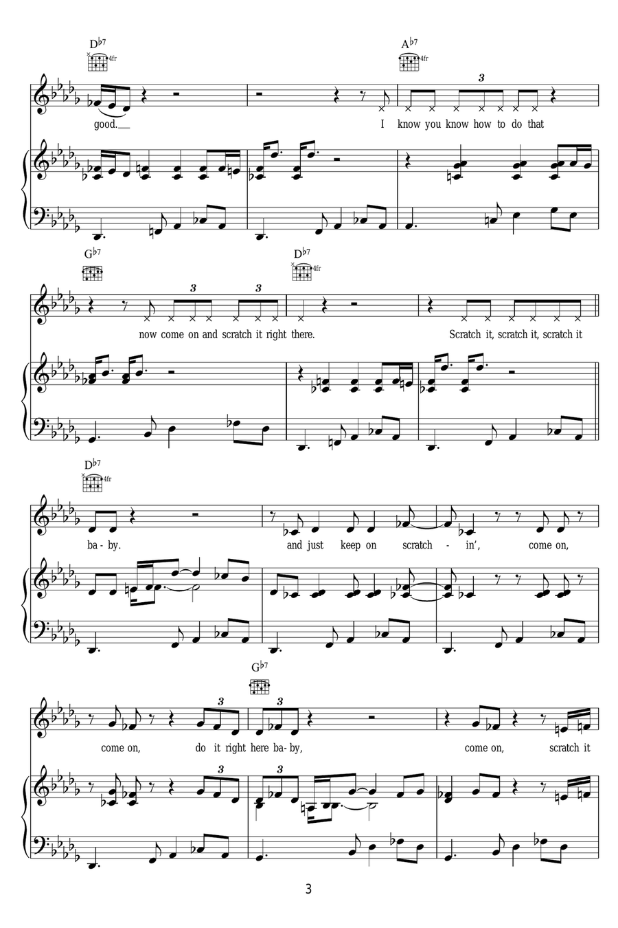 Baby Scratch My Back Baby Scratch My Back Piano, Vocal, Guitar scores gallery preview page 3