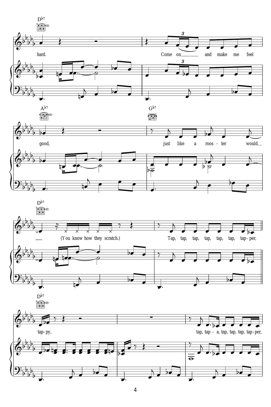 Baby Scratch My Back Baby Scratch My Back Piano, Vocal, Guitar scores gallery preview page 4