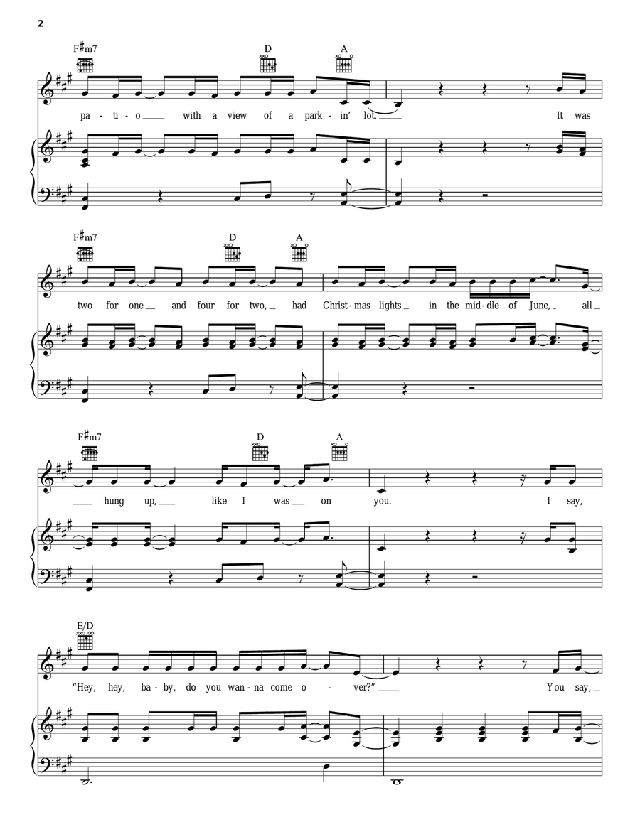 T-Shirt T-Shirt Piano, Vocal, Guitar scores gallery preview page 2