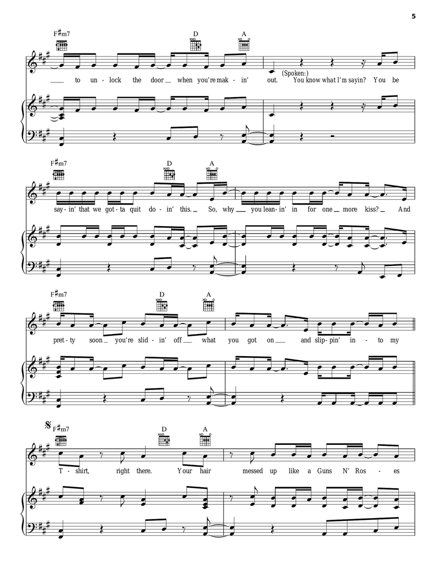 T-Shirt T-Shirt Piano, Vocal, Guitar scores gallery preview page 5