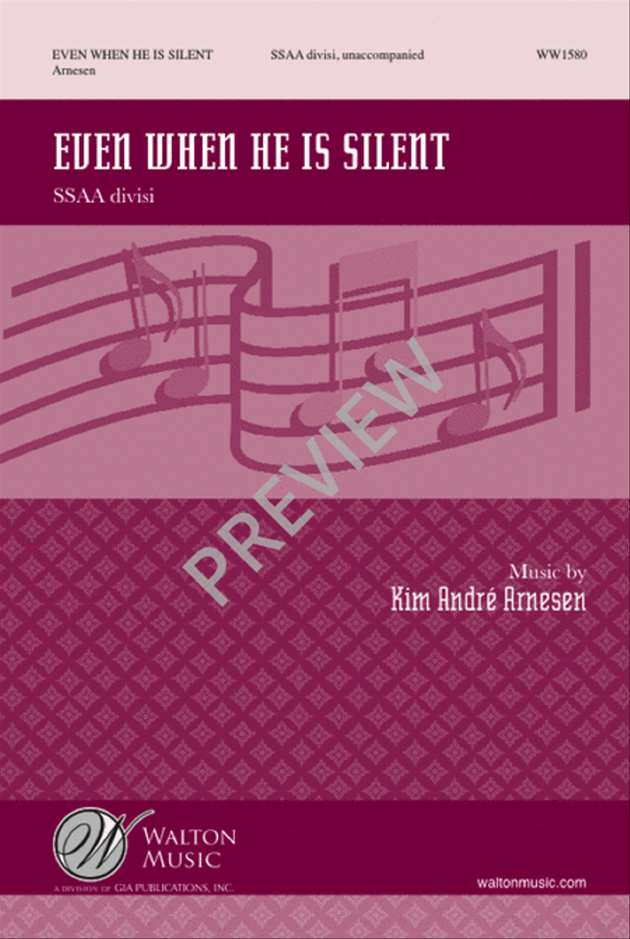 Even When He Is Silent - SSAA SSAA scores gallery preview page 2