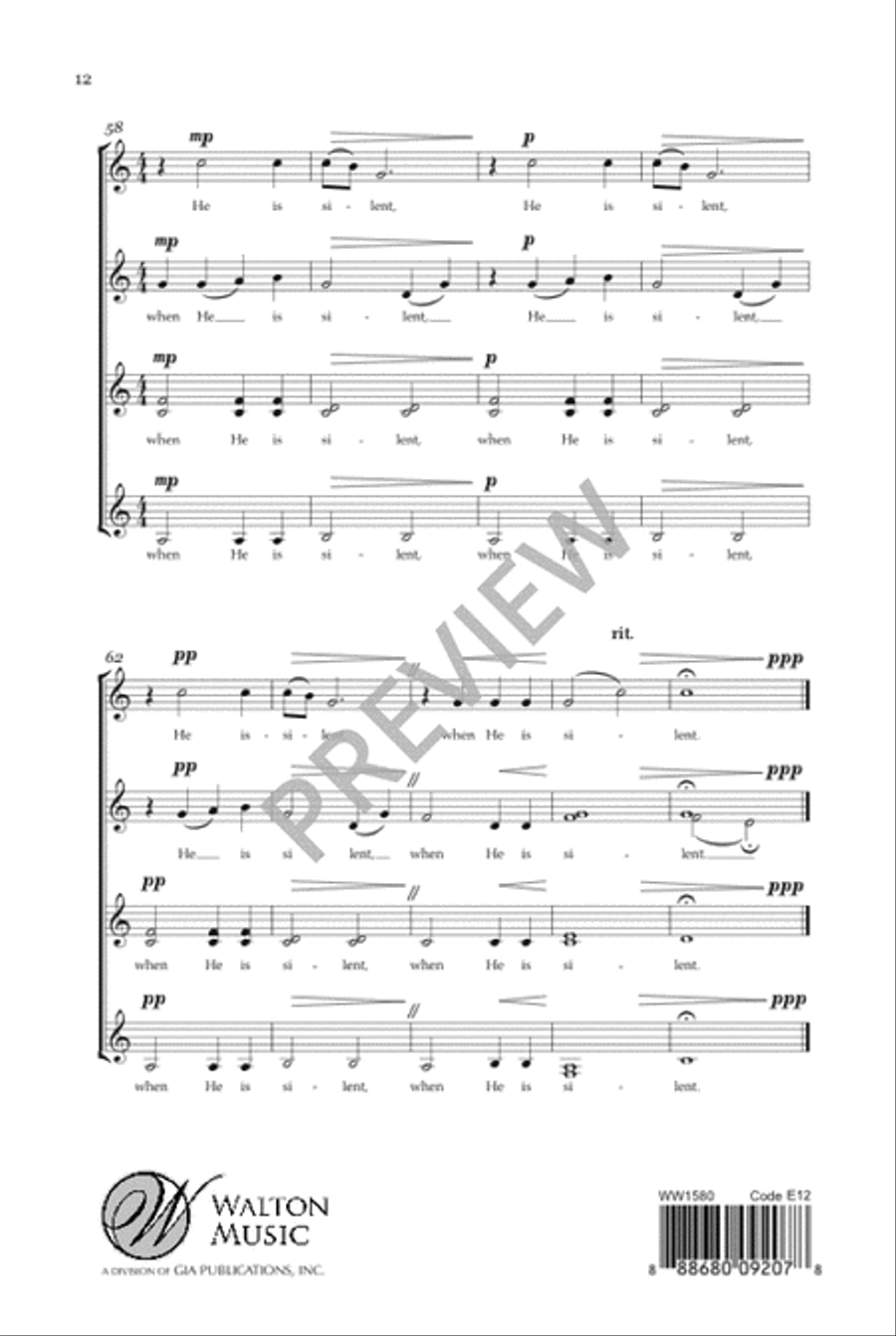 Even When He Is Silent - SSAA SSAA scores gallery preview page 13