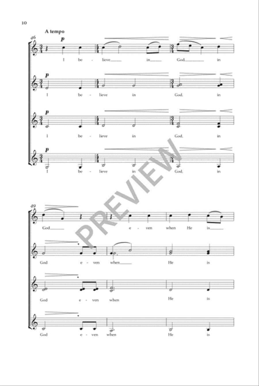 Even When He Is Silent - SSAA SSAA scores gallery preview page 11