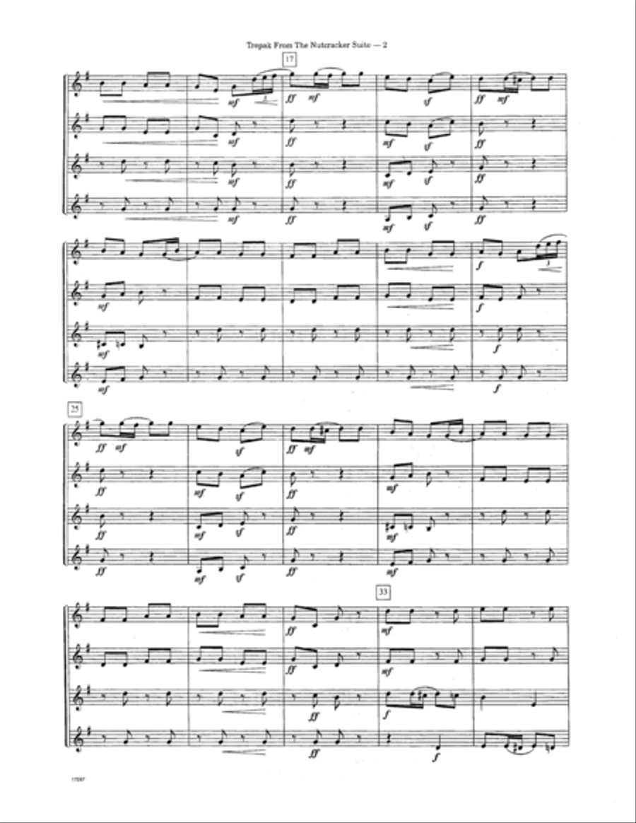 Trepak From The Nutcracker Suite - Full Score Score scores gallery preview page 2