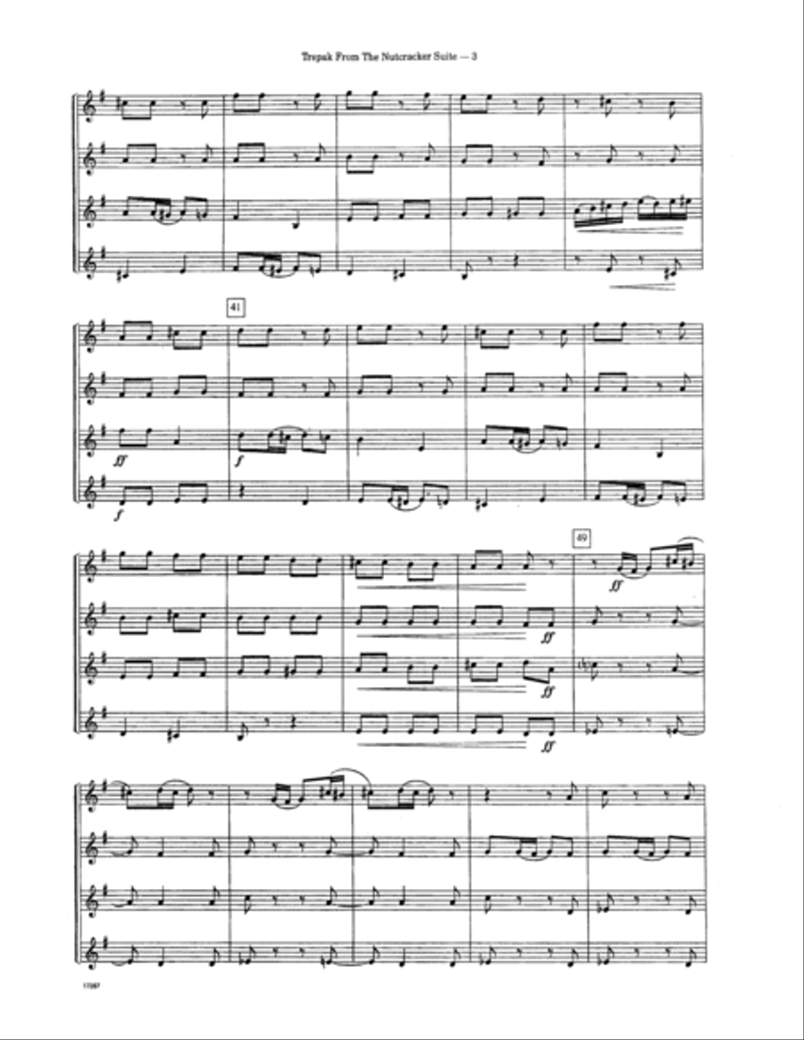 Trepak From The Nutcracker Suite - Full Score Score scores gallery preview page 3