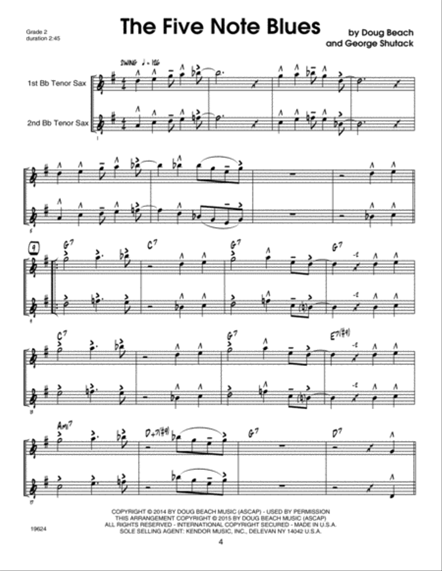 The Power Of Two - Tenor Saxophone Tenor Saxophone scores gallery preview page 4