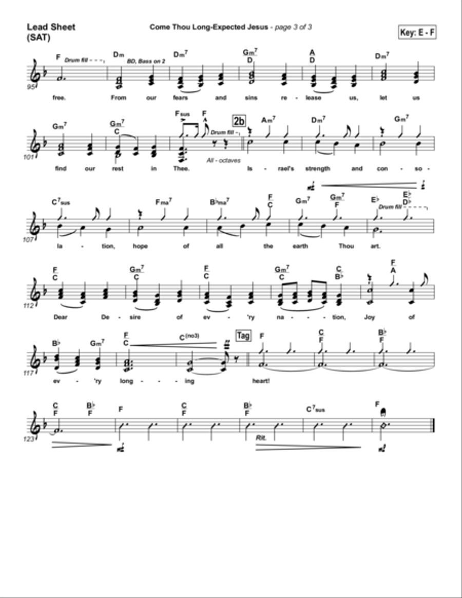 Come Thou Long Expected Jesus - Orchestration by John Wasson Orchestra - Digital Sheet Music page 3