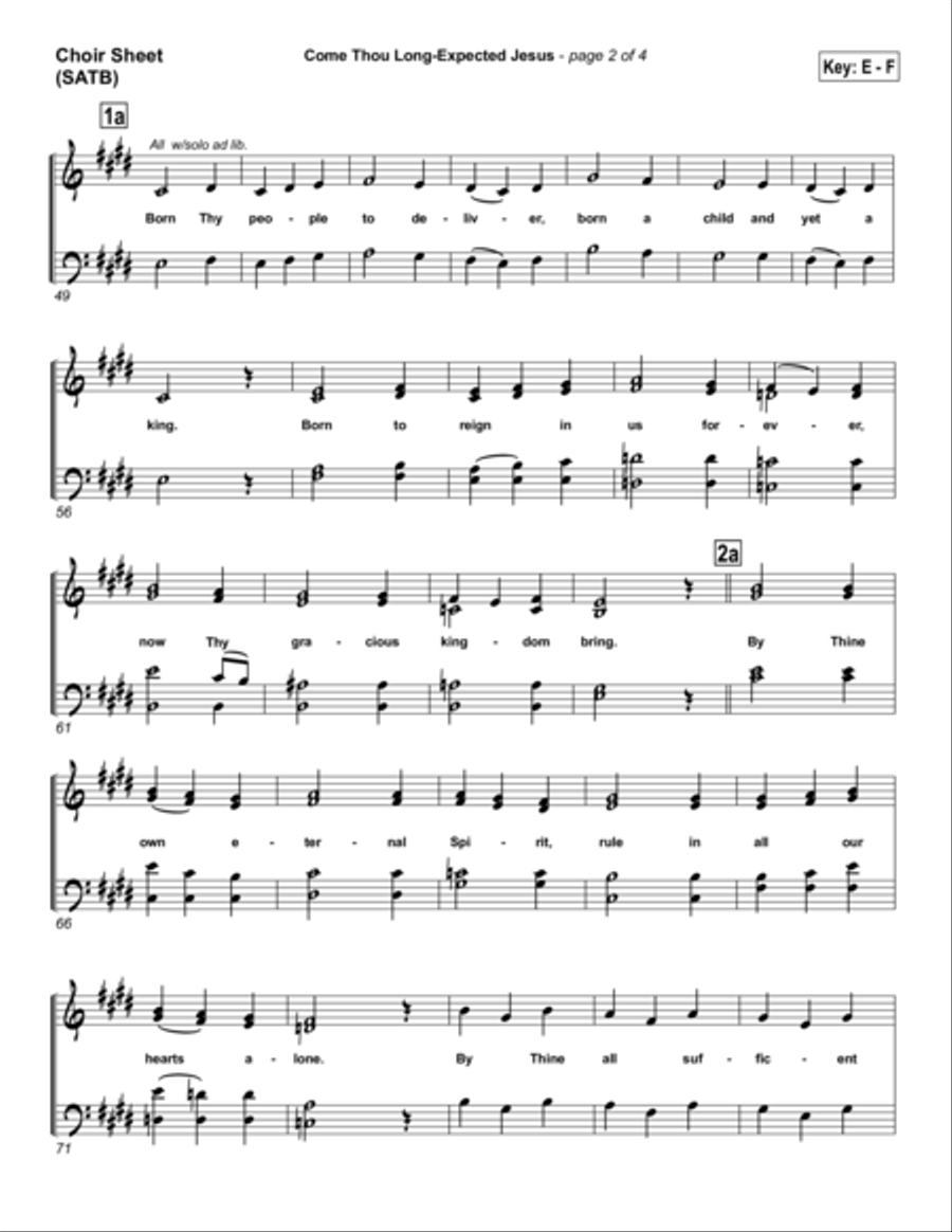 Come Thou Long Expected Jesus - Orchestration by John Wasson Orchestra - Digital Sheet Music page 5