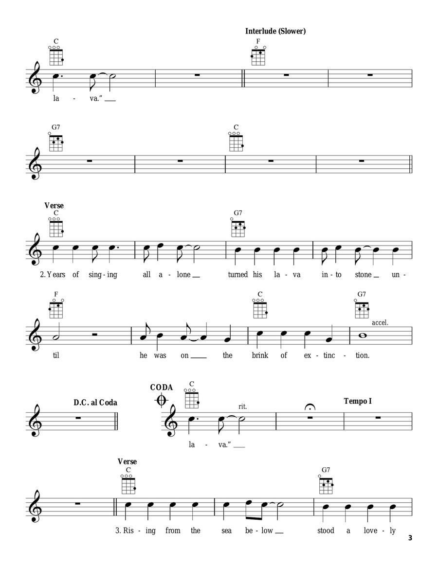 Lava (from Lava) Lava (from Lava) Ukulele scores gallery preview page 3