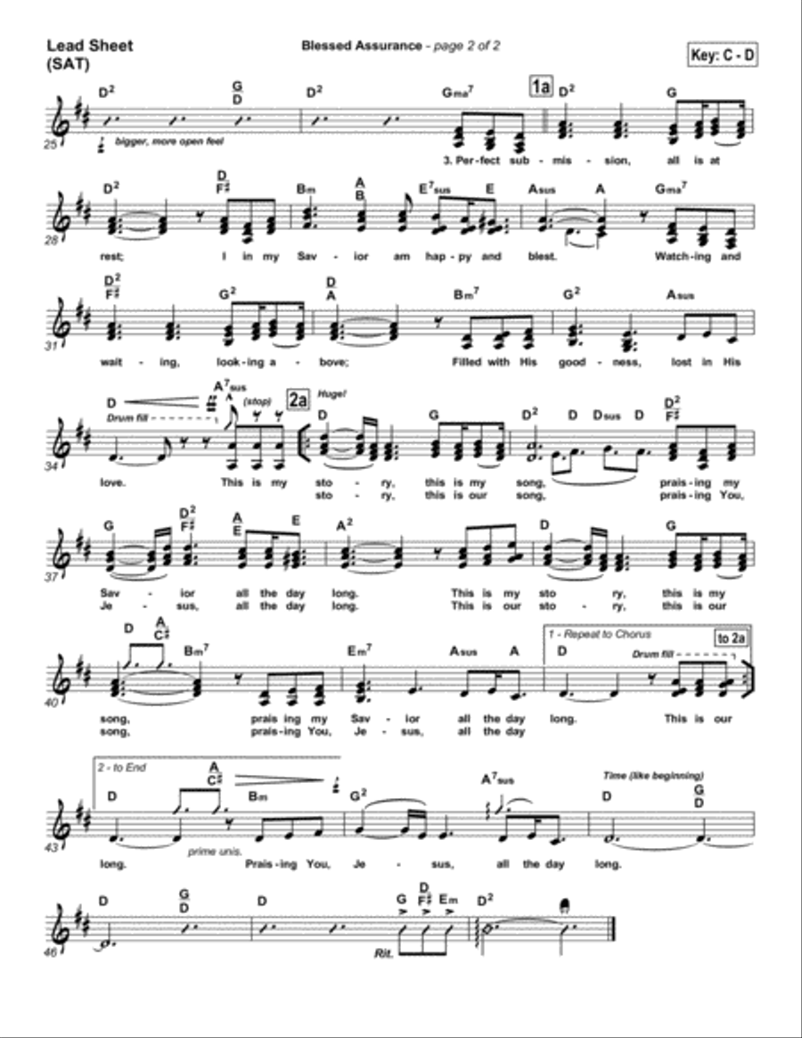 Blessed Assurance - Orchestration Orchestra scores gallery preview page 2
