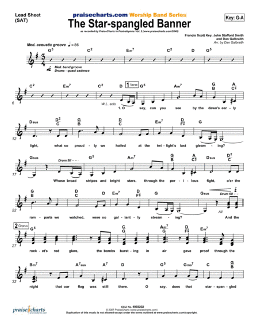 The Star-Spangled Banner - Orchestration Orchestra scores gallery preview page 1