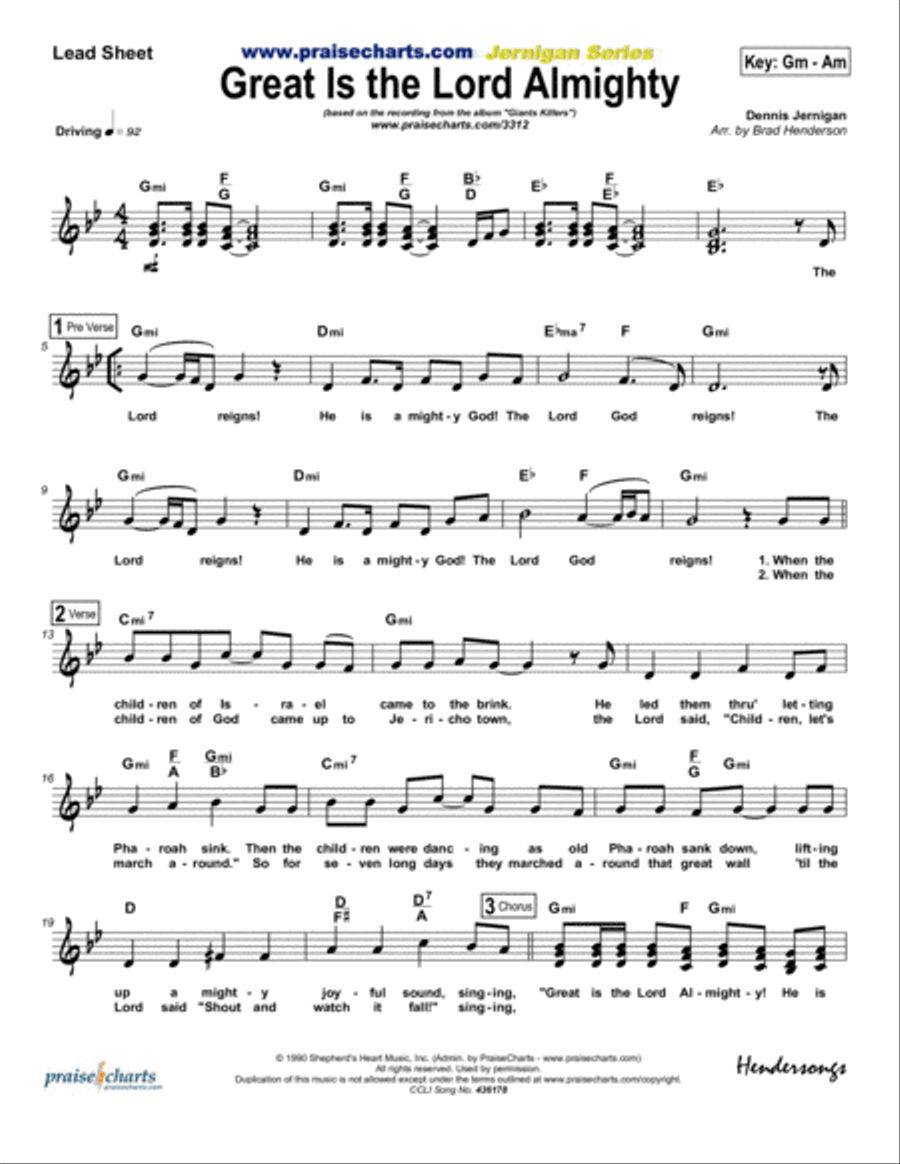 Great Is The Lord Almighty - Orchestration Orchestra scores gallery preview page 1