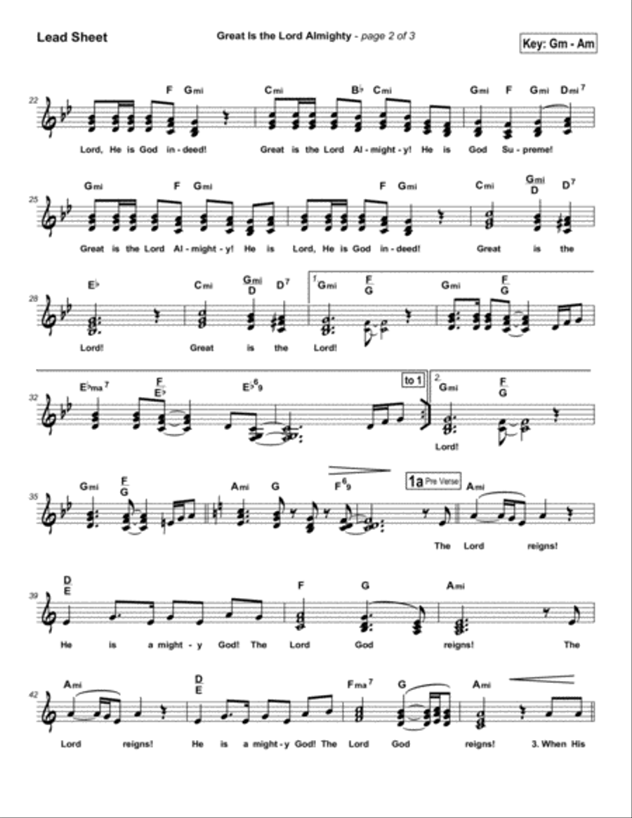 Great Is The Lord Almighty - Orchestration Orchestra scores gallery preview page 2