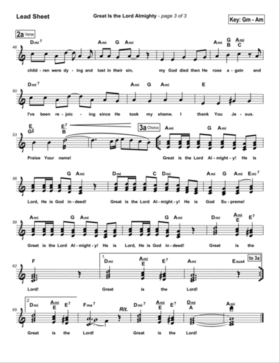 Great Is The Lord Almighty - Orchestration Orchestra scores gallery preview page 3