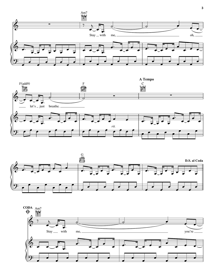 Just Breathe Just Breathe Piano, Vocal, Guitar scores gallery preview page 3