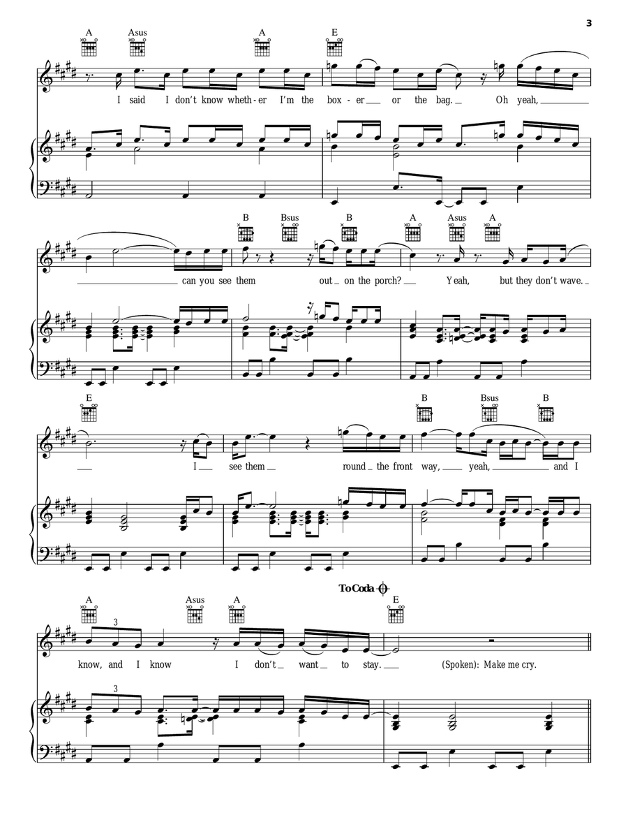 Yellow Ledbetter Yellow Ledbetter Piano, Vocal, Guitar scores gallery preview page 3