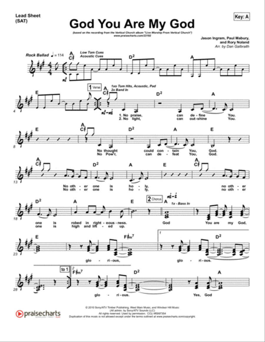 God You Are My God - Orchestration Orchestra scores gallery preview page 1