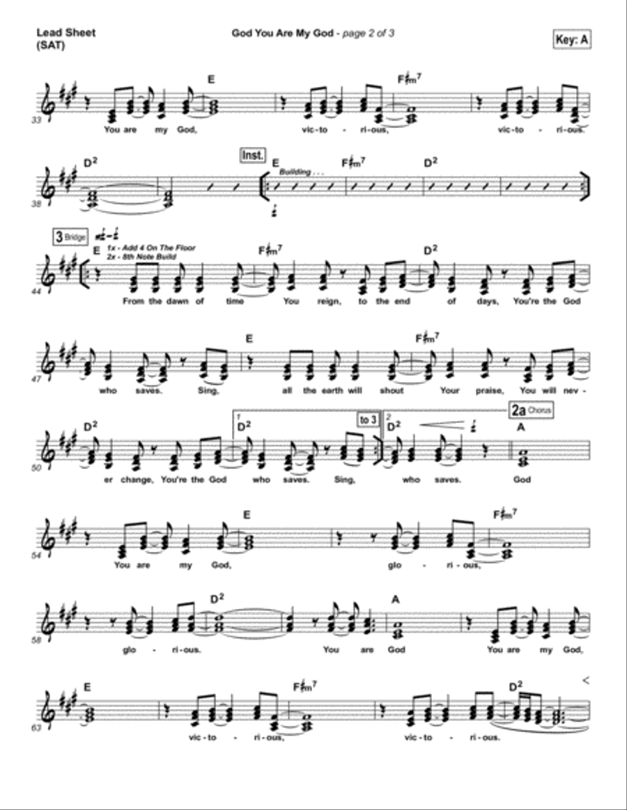 God You Are My God - Orchestration Orchestra scores gallery preview page 2