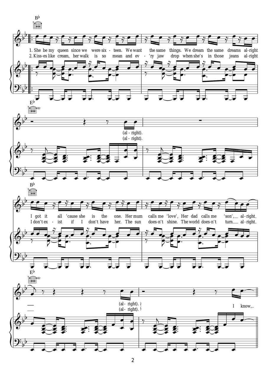 Steal My Girl Steal My Girl Piano, Vocal, Guitar scores gallery preview page 2