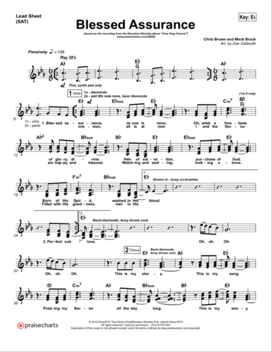 Blessed Assurance - Orchestration Orchestra scores gallery preview page 1