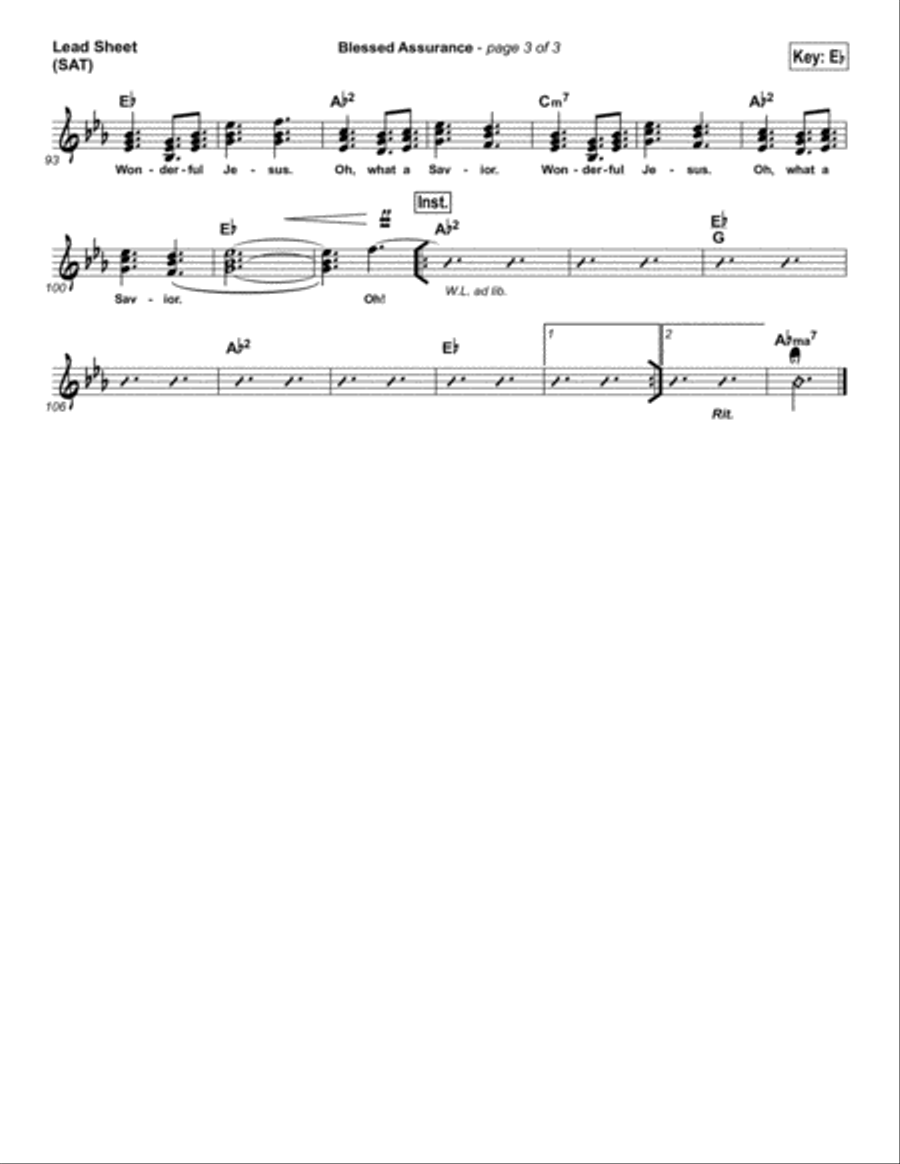 Blessed Assurance - Orchestration Orchestra scores gallery preview page 3
