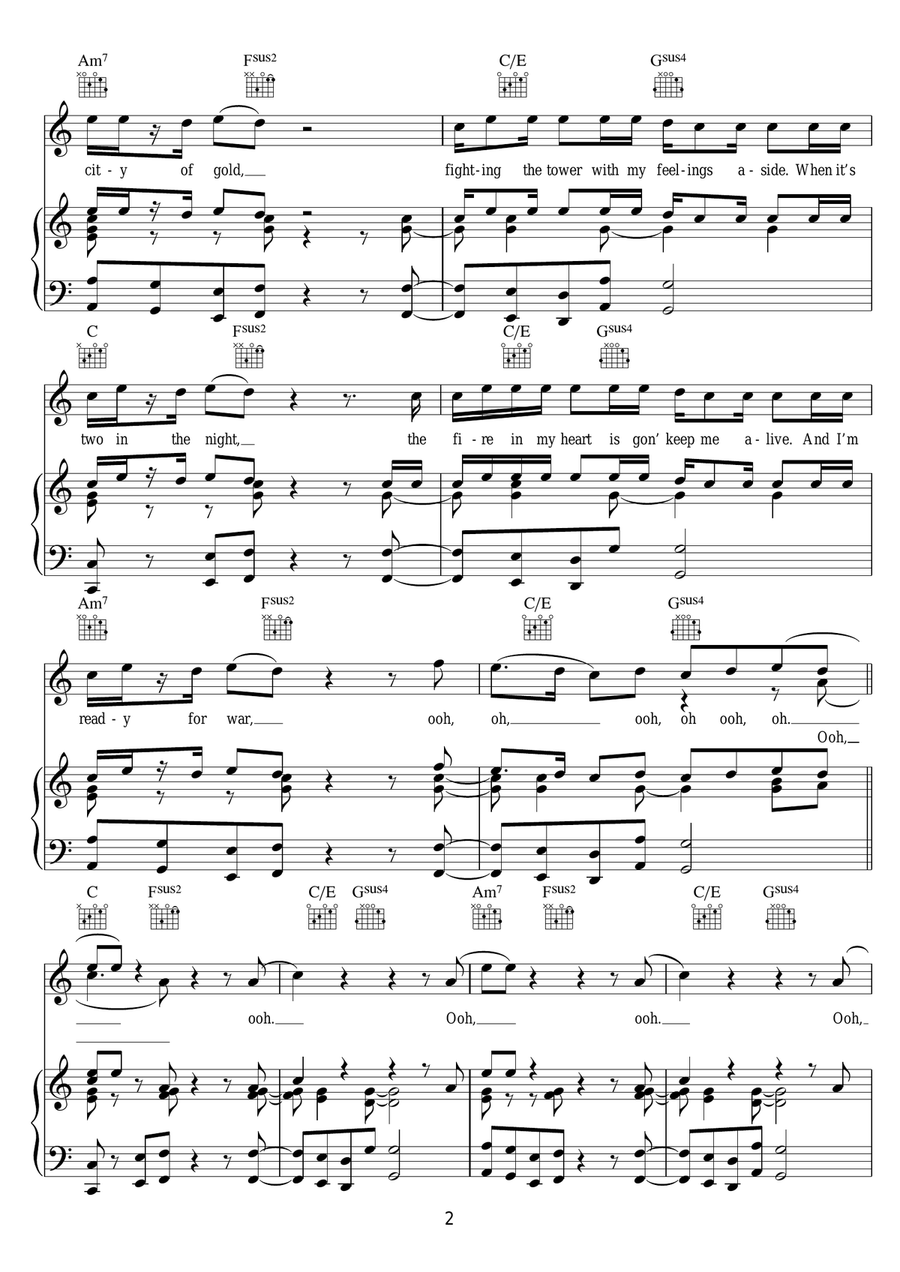 When The Day Comes When The Day Comes Piano, Vocal, Guitar scores gallery preview page 2