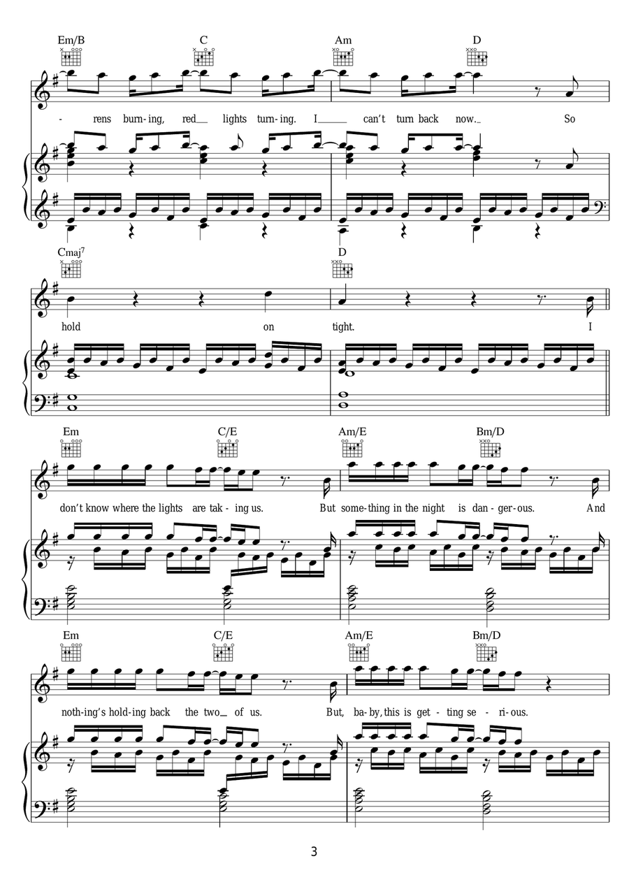 Dangerous (feat. Sam Martin) 3-Part scores gallery preview page 3