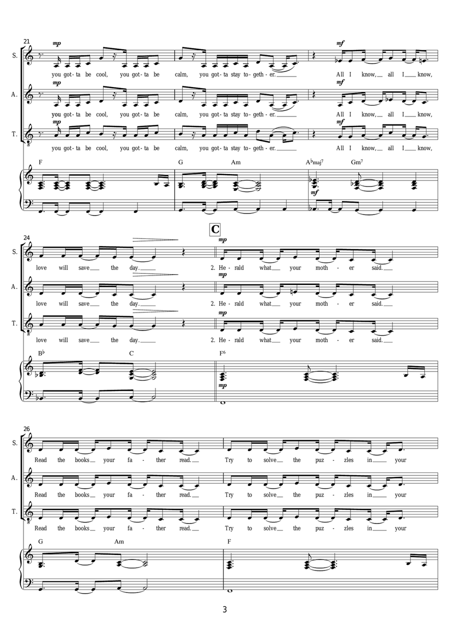 You Gotta Be You Gotta Be Piano, Vocal, Guitar scores gallery preview page 3