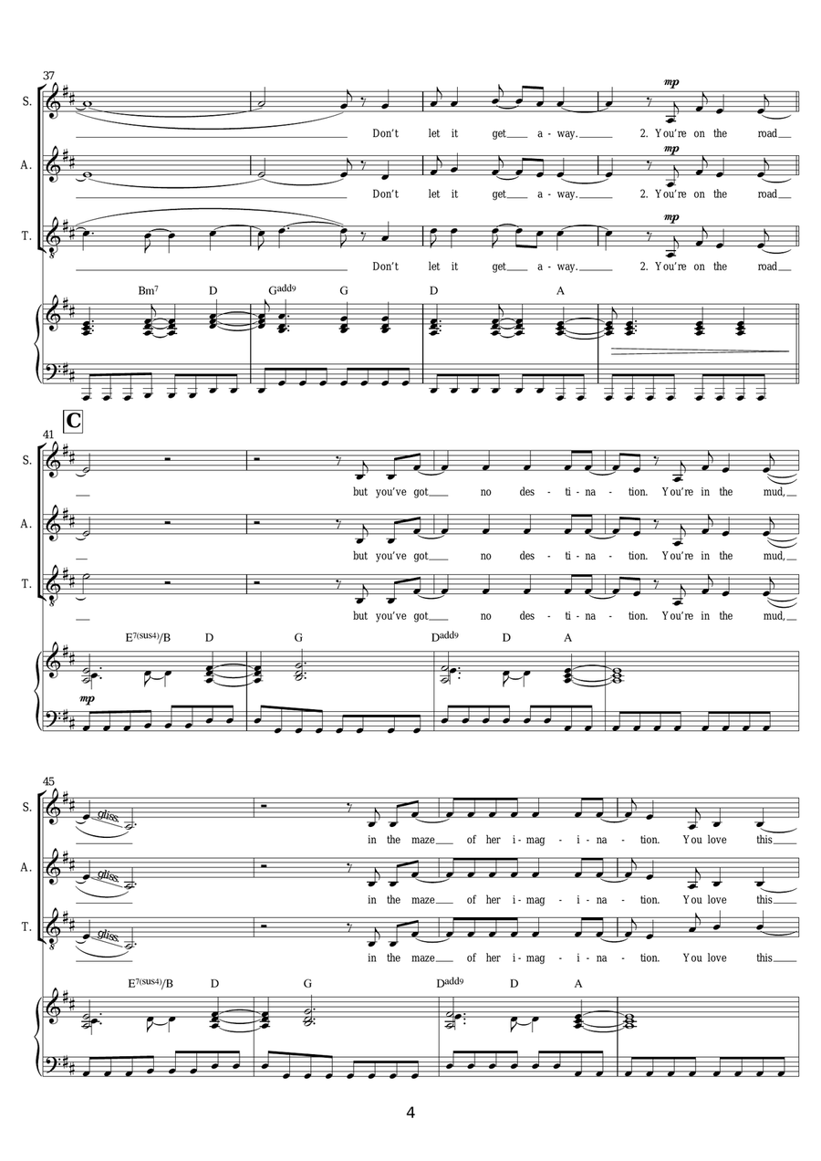 Beautiful Day Beautiful Day Piano, Vocal, Guitar scores gallery preview page 4