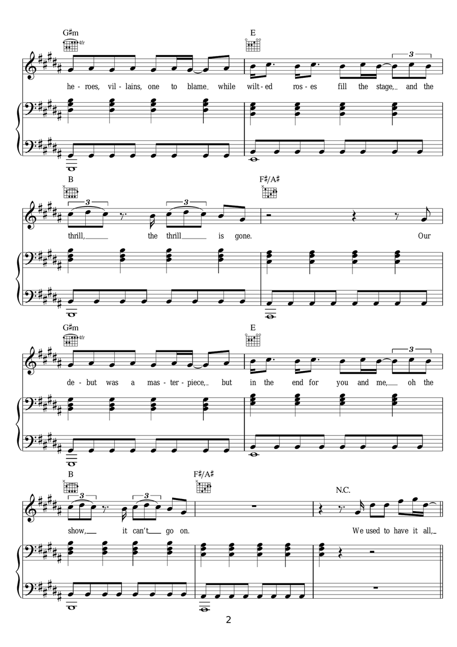 Stole The Show (featuring Parson James) Piano, Vocal, Guitar scores gallery preview page 2