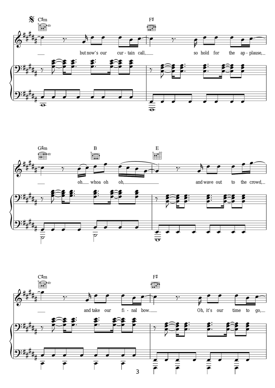 Stole The Show (featuring Parson James) Piano, Vocal, Guitar scores gallery preview page 3