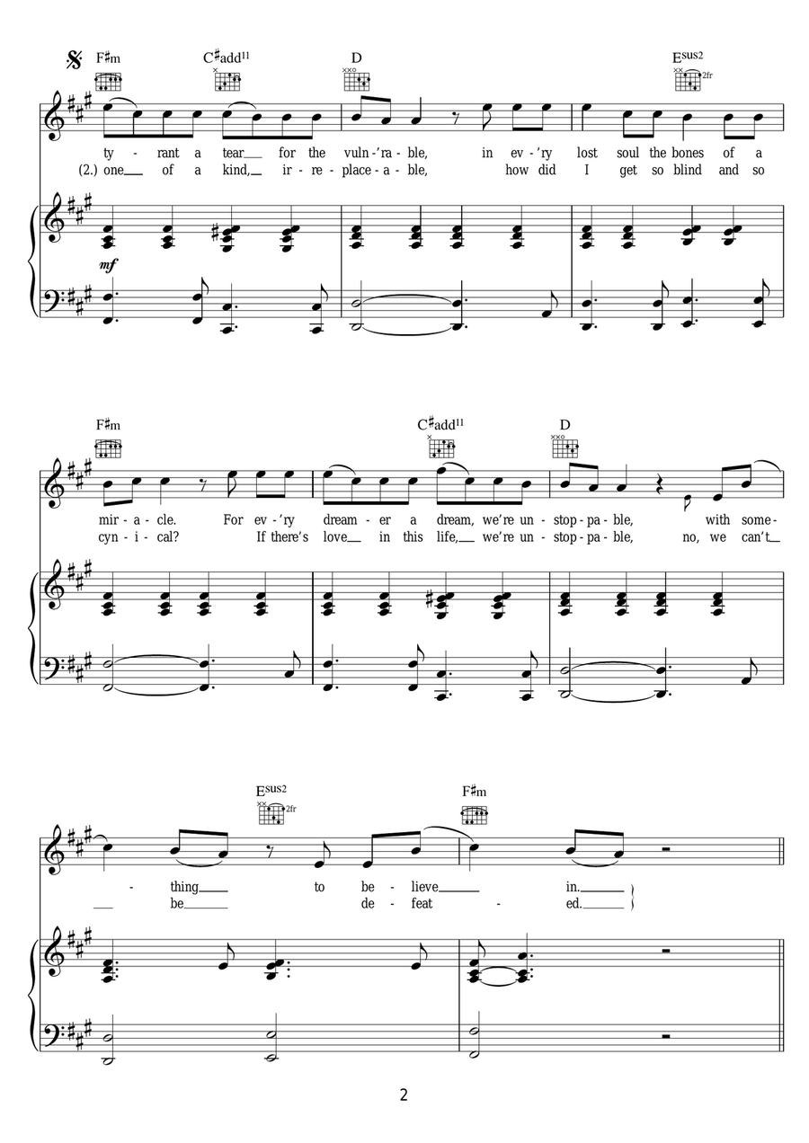 Waiting For Love Waiting For Love Piano, Vocal, Guitar scores gallery preview page 2