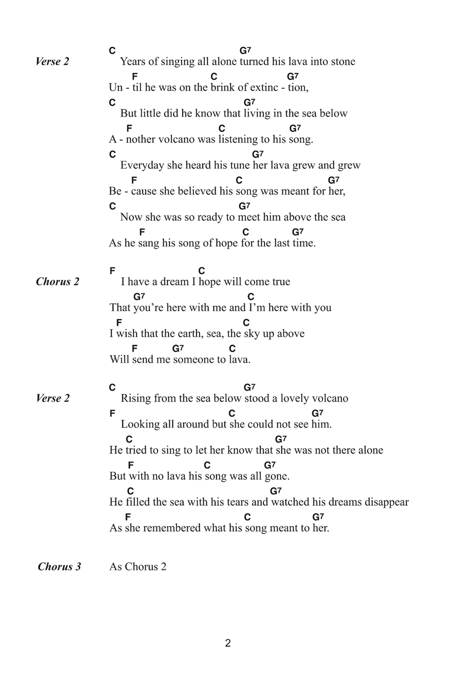 Lava (from Lava) Lava (from Lava) Piano, Vocal, Guitar scores gallery preview page 2