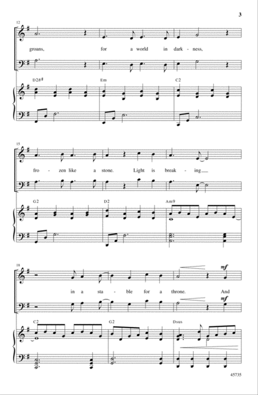 He Shall Reign Forevermore 4-Part scores gallery preview page 3