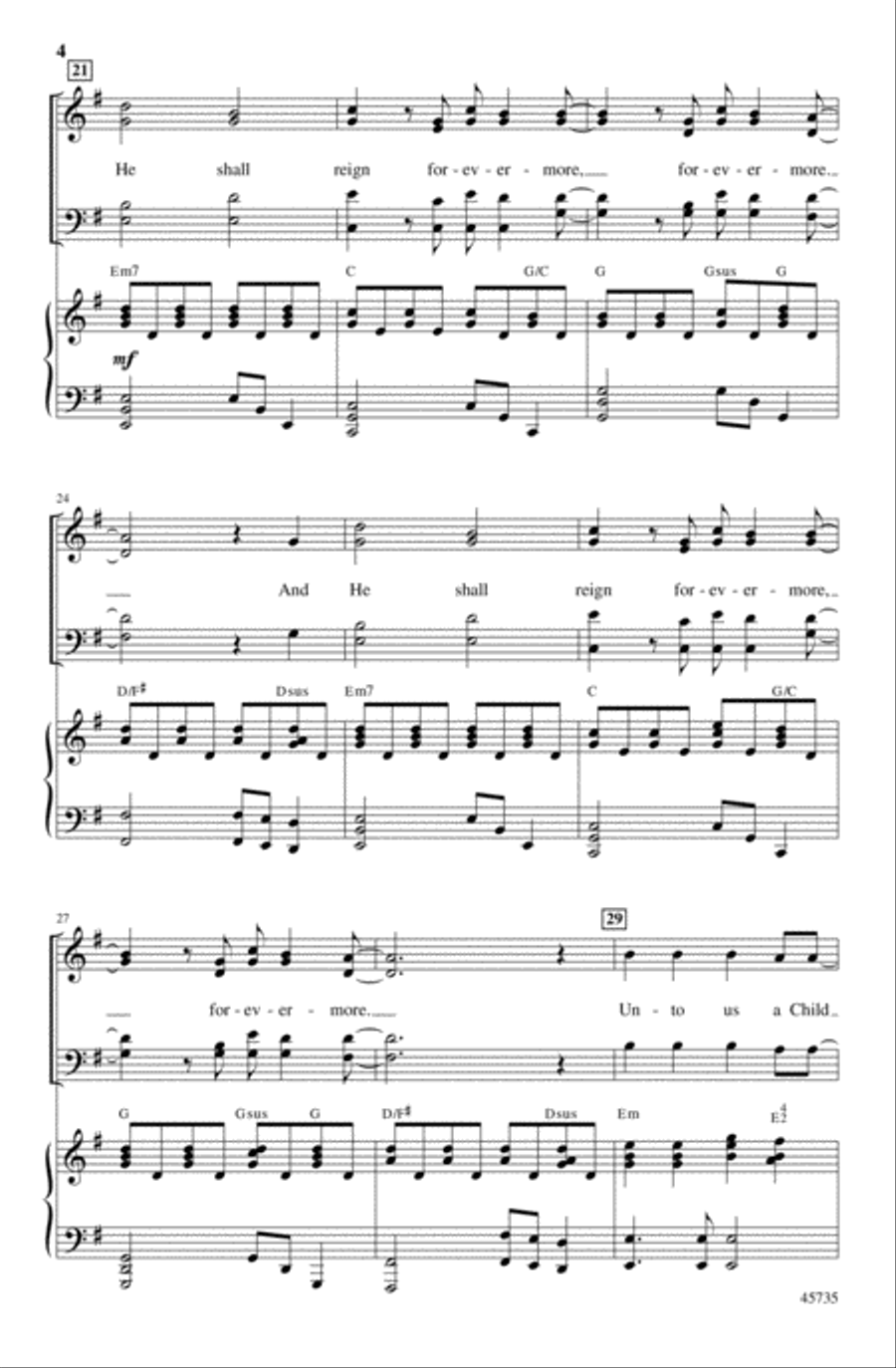 He Shall Reign Forevermore 4-Part scores gallery preview page 4